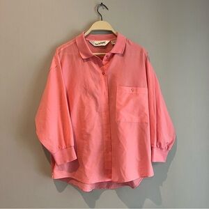 Vintage Pink 3/4 Sleeve Women’s Button Up Size Medium Diane Von Furstenberg